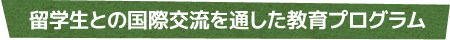 留学生との国際交流を通した教育プログラム