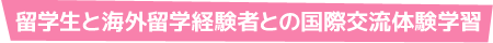 留学生と海外留学経験者との国際交流体験学習