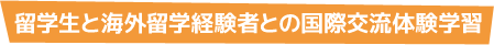 留学生と海外留学経験者との国際交流体験学習