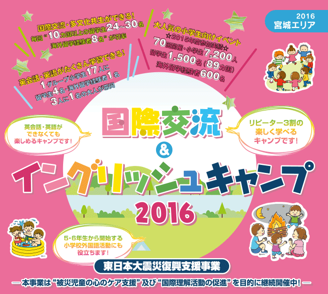 【2016宮城エリア】国際交流＆イングリッシュキャンプ2016